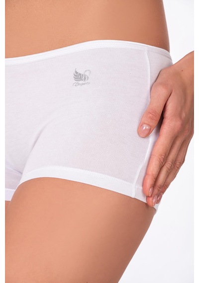 Kadın Modal Boxer Şort Beyaz Kompedan K23920 Beyaz