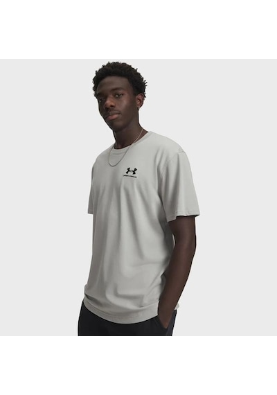 Under Armour Logo Embroidered Heavyweight Erkek Gri Tişört