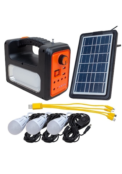 Güneş Enerjili Bt Radyolu 3 Lambalı Aydınlatma Cihazı