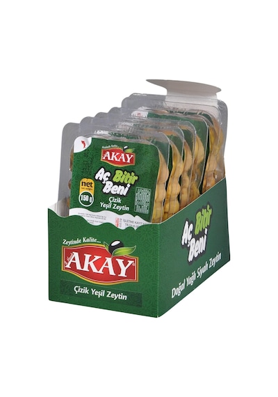 Akay Çizik Yeşil Zeytin Aç Bitir 150 Gr X 6 Adet