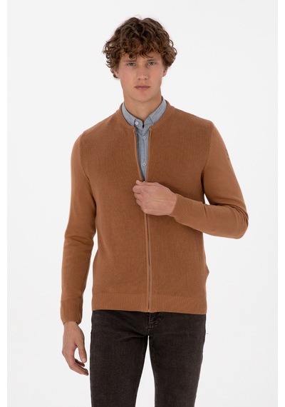 U.s. Polo Assn. Erkek Hırka Triko 50313721-vr233 Bisküvi