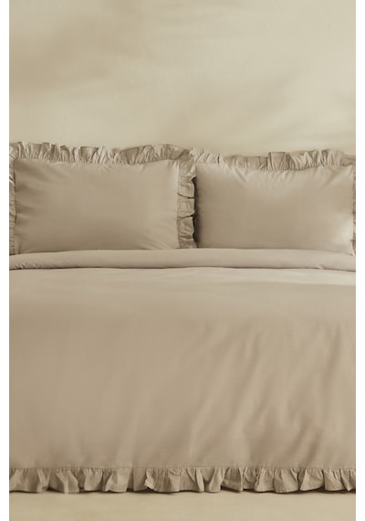 Karaca Home Pure %100 Pamuk Çift Kişilik Nevresim Takımı Açık Gri