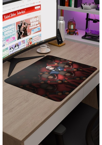 Team Fortress Kaymaz Dikişli Kauçuk Oyuncu Mousepad V3 - 48x40 Xl Gaming Mouse Pad Fare Altlığı