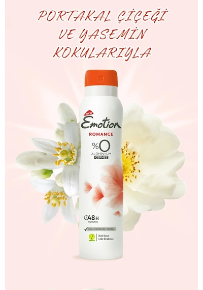 Emotion Romance Kadın Vegan Deodorant 150 Ml Hızlı Kurur, Leke Bırakmaz