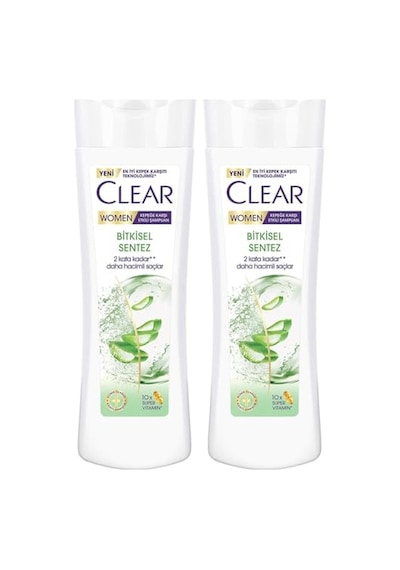 Women Kepeğe Karşı Etkili Şampuan Bitkisel Sentez Aloe Vera &amp Çay Ağacı Yağı 350 Ml 2li Paket