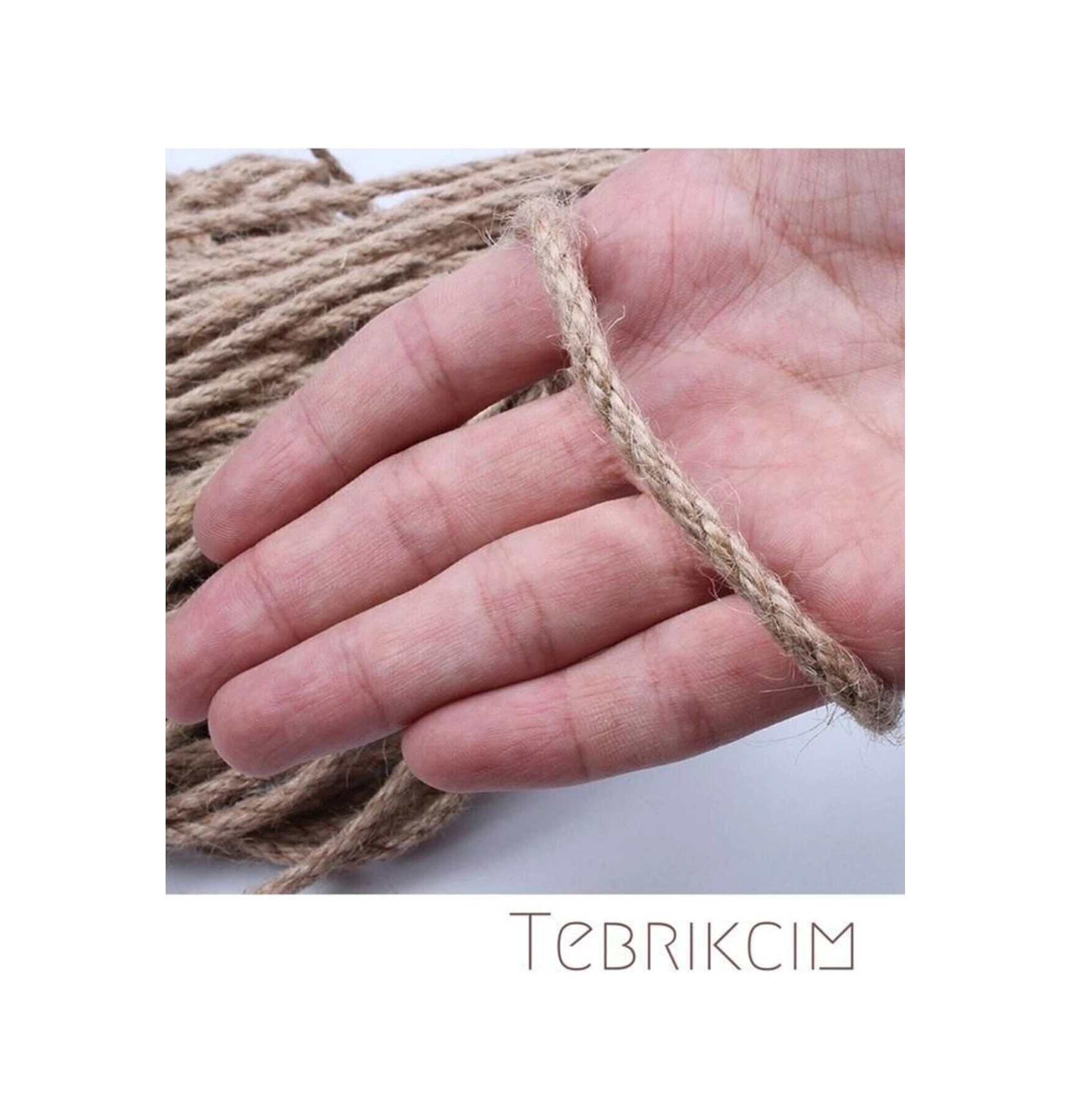 4 Mm 20 Metre Jüt Halat Ip Dekoratif Hasır Ip Kendir