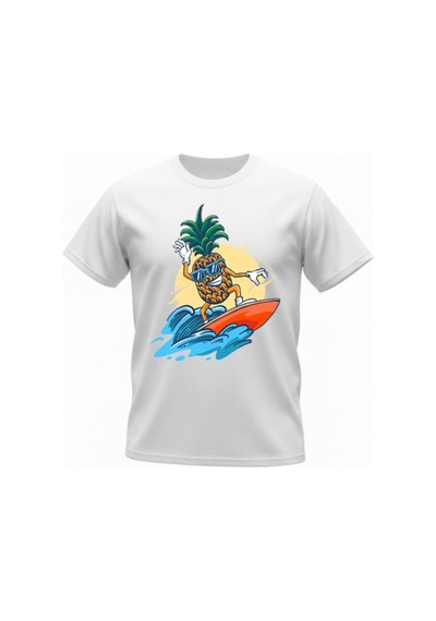Urbantrendstore Unisex Tatil Sörf Oversize Fit Rahat Geniş Salaş T-shirt Günlük Tişört Beyaz