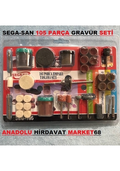Segasan 105 Parça Gravür Seti Mini Taşlama Oyma Seti