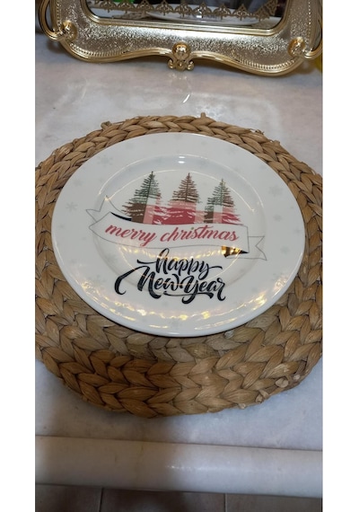 Pasta Tabak Yeniyıl 19 Cm 6 Lı Çok Renkli