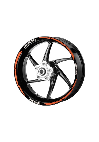 Deeb Cbr250 Jant Şeridi Reflektif Turuncu Beyaz Model S