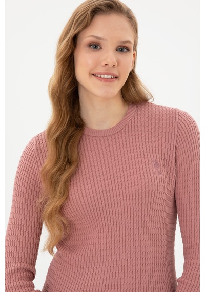 U.S. Polo Assn. Kadın Orkide Bisiklet Yaka Basic Kazak 50307763-VR221