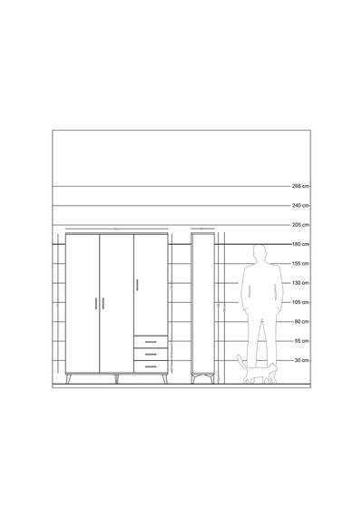 Arges Dolap 6 Raflı 3 Çekmeceli Tek Askılı 132x30x195 Antrasit-çam/aytaşı Atlas Çam/aytası Arges Dolap 6 Raflı 3 Çekmeceli Tek Askılı 132x30x195 Antrasit-çam/aytaşı Atlas Çam/aytası