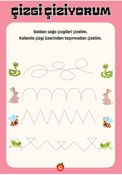 Çizgi Çiziyorum Yaz-sil Kitabı Okul Öncesi Ve Birinci Sınıflar İ