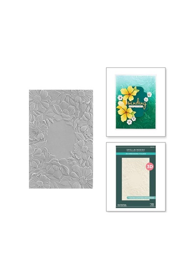 Spellbinders Dört Yapraklı Çiçekli 3d Kabartma Klasörü, Şeffaf Çok Renkli