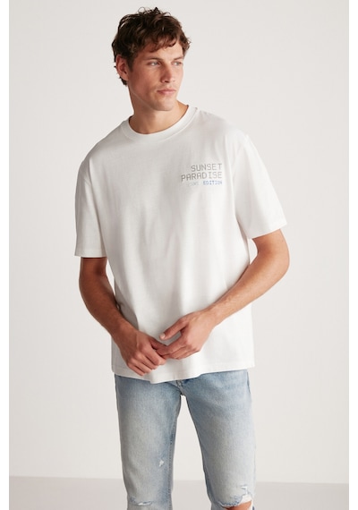 Grımelange Arnaldo Erkek Regular Beyaz T-shirt