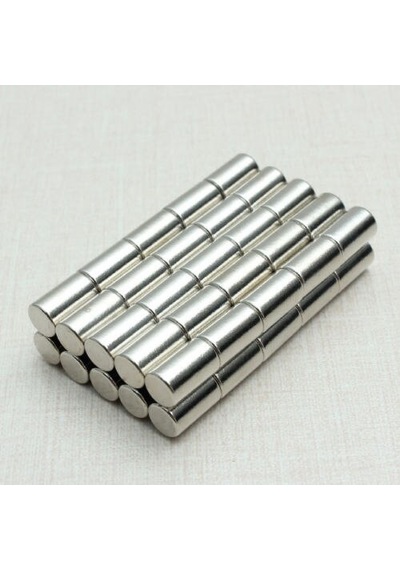 25 Adet 6Mm X 10 Mm Silindir Güçlü Neodyum Mıknatıs