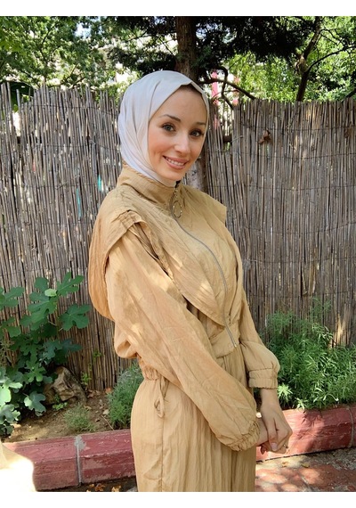 Butik Moda Ptkmks002 Üstü Kısa Fermuarlı Pantolonlu Takım Yeşil 001