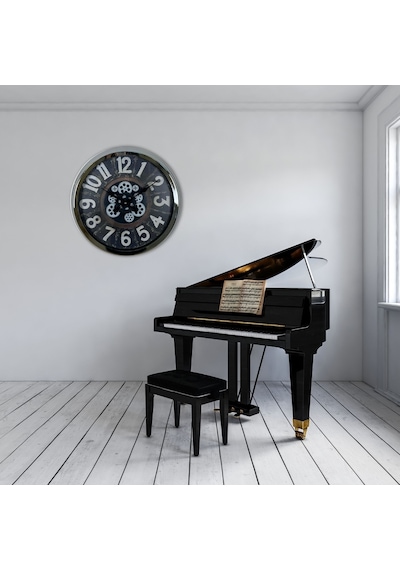 Iron Legacy Krom 60 Cm Çarklı Duvar Saati Çok Renkli