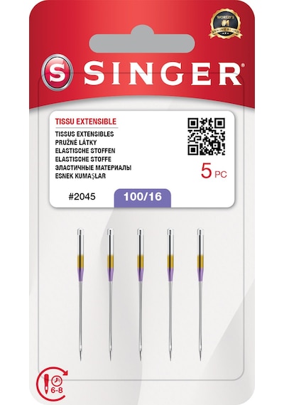 Singer Ev Tipi Dikiş Makine İğnesi 16 Numara Esnek Kumaşlar 2045