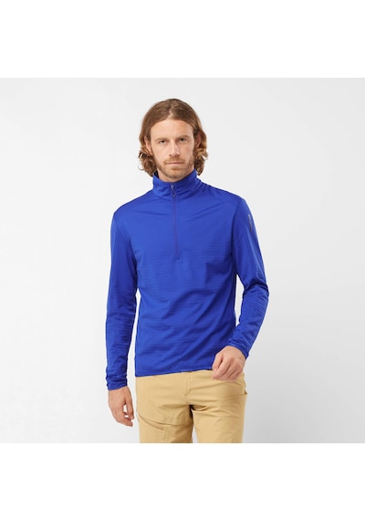 Salomon Essentıal Lıghtwarm Erkek Yarım Fermuar Polar Surf The Web Lc2001700 Mavi