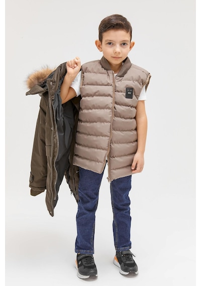 Benittokids Erkek Çocuk Yelekli Mont 2'li Takım 51291 Haki