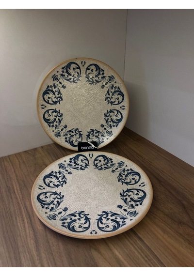 2'li Viento Gourmet Flat Plate 25 Cm Çok Amaçlı Servis / Sunum Tabağı/meze/aperatif Çok renkli