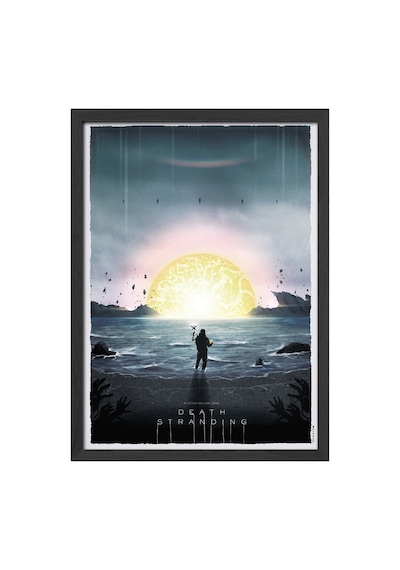 Death Stranding Siyah Ahşap Çerçeveli Poster, Dekoratif Oyun Duvar Tablosu