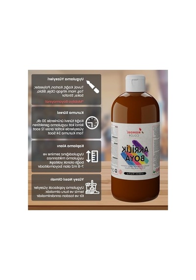 Kahverengi Akrilik Boya - 500 Gr Sanat Projeleri İçin 0,15 L