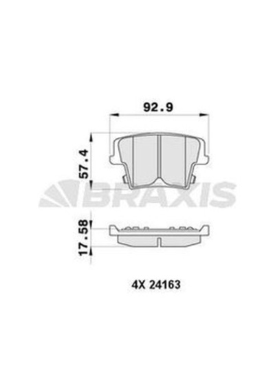 Braxis Ab0403 Fren Balatası Arka Chrysler 300c 04-12 Lancia Thema 3.6 3.0d 11- 5142561ab