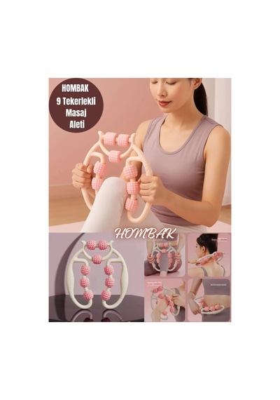 9 Tekerlekli Yoga Fitness Silindiri Roller 5580 Gri
