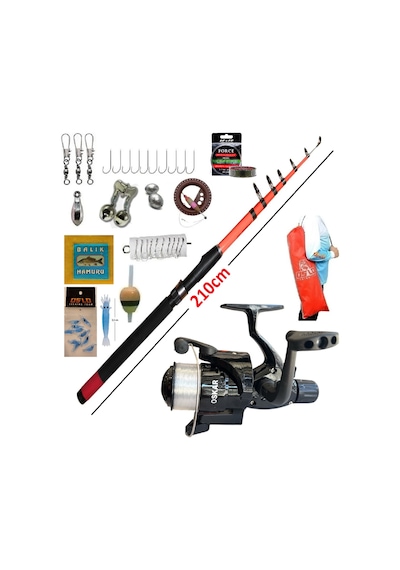 Oslo Dolphin 210cm 50-150gr Oskar Cb640 Tam Takım Çocuk Olta Takımı Seti 60503555