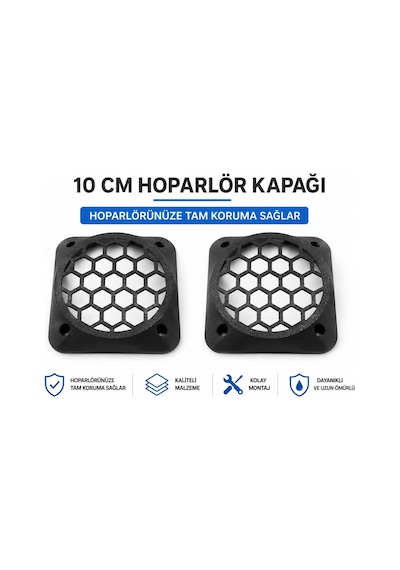 10m Hoparlör Kapağı - Plastik Kaliteli Midrange Hoparlör Kapak 10 Cm - 2 Adet