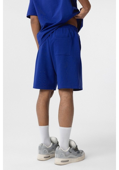 Basic Oversize Şort Takım Saks