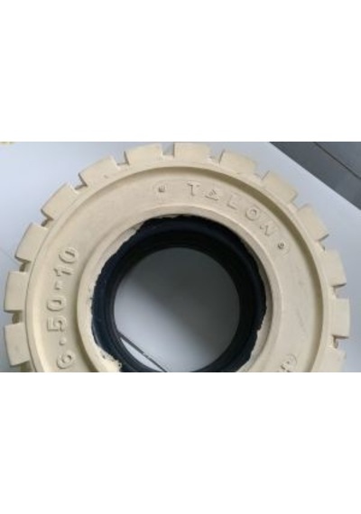 Talon 6.50-10 Beyaz Dolgu Forklift Lastik Sekmansiz Tip