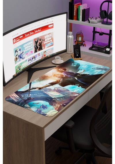 Bioshock Kaymaz Dikişli Kauçuk Oyuncu Mousepad V1 - 90x40 Xxl Gaming Mouse Pad Fare Altlığı