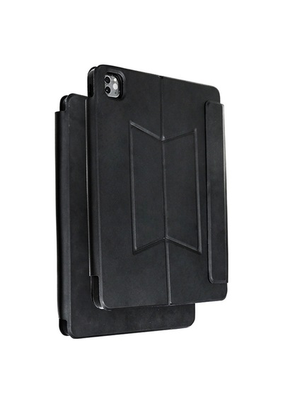 iPad Uyumlu  Pro 13 2024 Gzgn Border Keyboard Bluetooh Bağlantılı Standlı Klavyeli Tablet Kılıfı - Siyah Arka Kapak