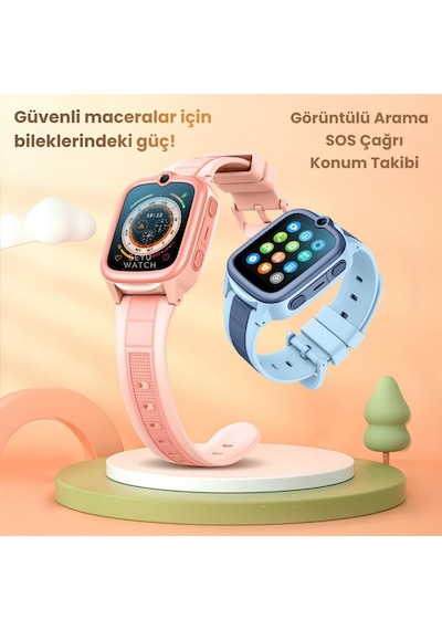 Harvox Hx Kids 4g Pro Sim Kartlı Harvox Akıllı Çocuk Saati Gps Konum Takibi Arama Konuşma 4g Destekli Pembe