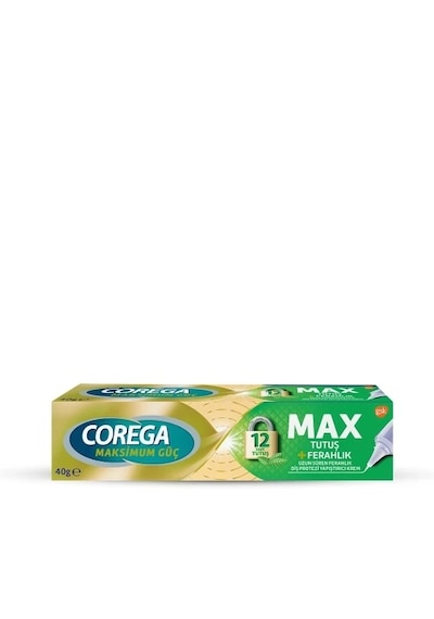 Corega Maksimum Kontrol + Tutuş Protez Yapıştırıcı Krem 40 G
