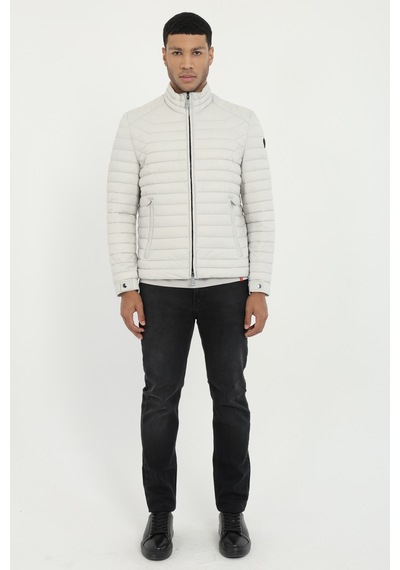 Dufy Erkek Slim Fit Kapüşonlu Taş Mont-25357