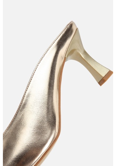 Yaya Kadın Gold Kısa Topuklu Günlük Stiletto