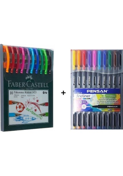 Tükenmez Kalem Seti + 04 Mm Fineliner Set No Color