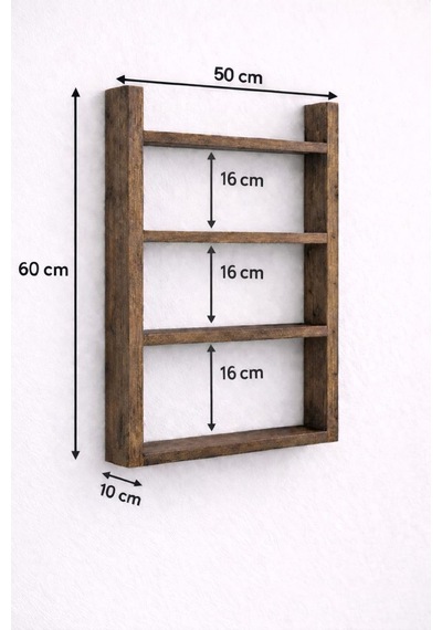 4'lü Duvar Rafı-mutfak-çok Amaçlı Raf-barok 60x50x10
