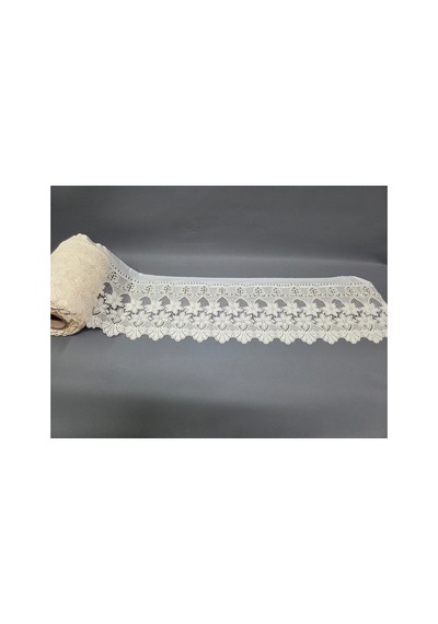 23 Cm Krem Pvc Dantel Raf Örtüsü Dolap İçi Örtü Runner