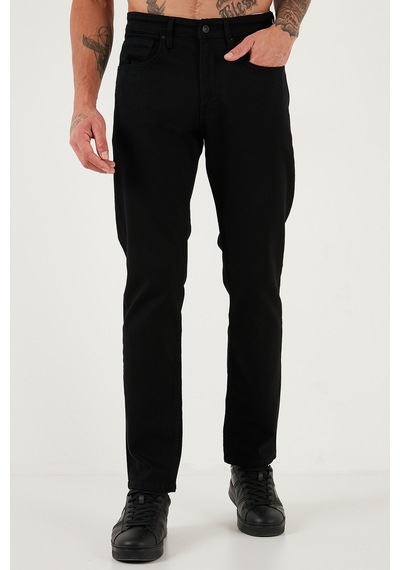 Buratti Streç Pamuklu Comfort Fit Yüksek Bel Boru Paça Jeans Erkek Kot Pantolon 4412C01Texas Siyah Buratti Streç Pamuklu Comfort Fit Yüksek Bel Boru Paça Jeans Erkek Kot Pantolon 4412C01Texas Siyah