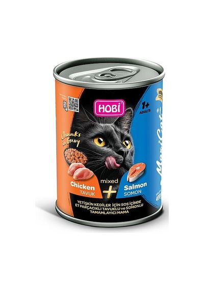 Hobi Maxicat Mixed Tavuk Ve Somonlu Kedi Konservesi 400 Gr Gerçek Et Parçacıklı, Vitamin Destekli