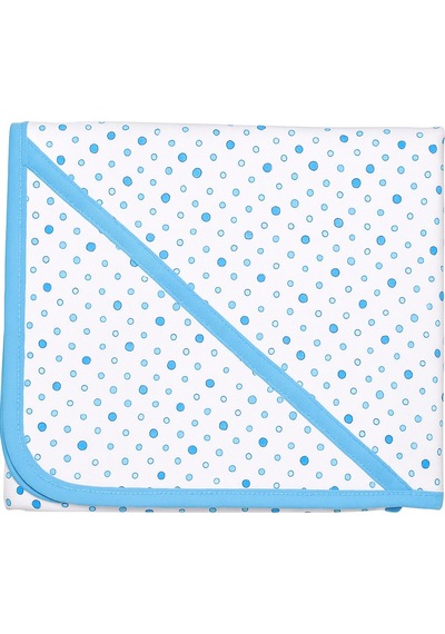 Puanlı Erkek Bebek Penye Battaniye 88x88cm - Standart / Turkuaz Turkuaz
