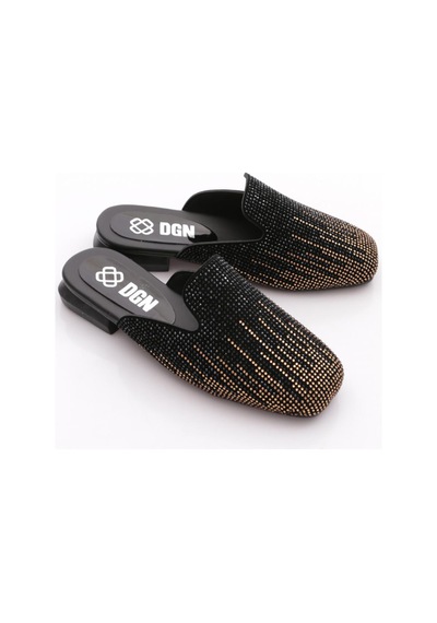 Dgn T0012 Kadin Terlik Siyah Altın