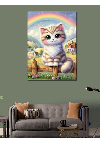 Kanvas Tablo Peri Kızı Ve Ay Işığı 100cmx140cm
