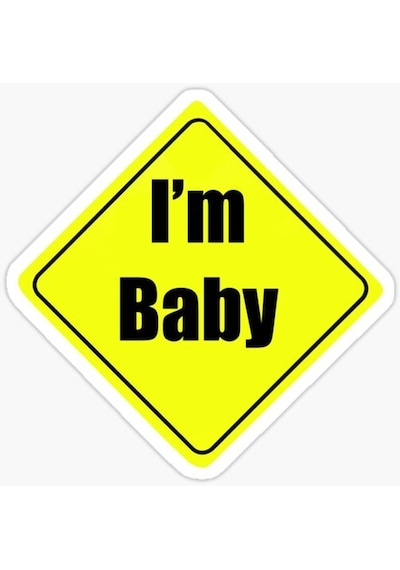 Arabada bebek var Baby On Board Sticker Etiket 19CM md11