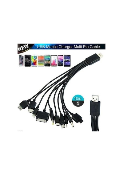 Çoklu Telefon Şarjı 10 Lu - Araç Çakmak Şarj Soketi
